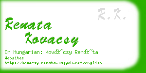 renata kovacsy business card